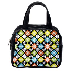 Diamond Argyle Pattern Colorful Diamonds On Argyle Style Classic Handbags (one Side) by Simbadda