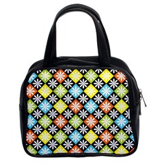 Diamond Argyle Pattern Colorful Diamonds On Argyle Style Classic Handbags (2 Sides) by Simbadda