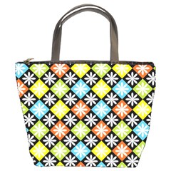 Diamond Argyle Pattern Colorful Diamonds On Argyle Style Bucket Bags by Simbadda