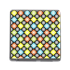 Diamond Argyle Pattern Colorful Diamonds On Argyle Style Memory Card Reader (square) by Simbadda