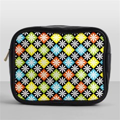 Diamond Argyle Pattern Colorful Diamonds On Argyle Style Mini Toiletries Bags by Simbadda