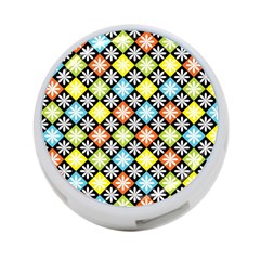 Diamond Argyle Pattern Colorful Diamonds On Argyle Style 4-port Usb Hub (one Side) by Simbadda