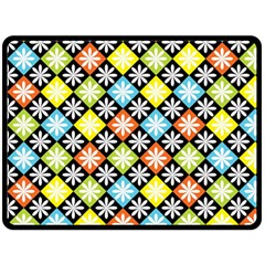 Diamond Argyle Pattern Colorful Diamonds On Argyle Style Fleece Blanket (large)  by Simbadda