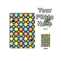 Diamond Argyle Pattern Colorful Diamonds On Argyle Style Playing Cards 54 (mini) 