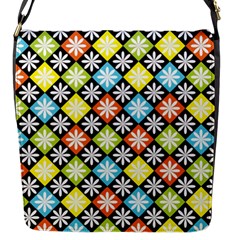 Diamond Argyle Pattern Colorful Diamonds On Argyle Style Flap Messenger Bag (s) by Simbadda