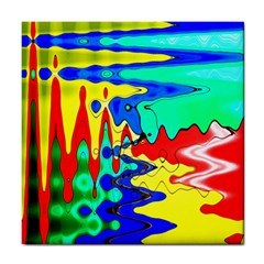 Bright Colours Abstract Tile Coasters by Simbadda