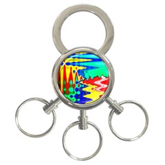 Bright Colours Abstract 3-ring Key Chains by Simbadda