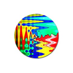 Bright Colours Abstract Magnet 3  (round) by Simbadda