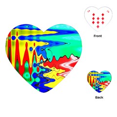 Bright Colours Abstract Playing Cards (heart)  by Simbadda