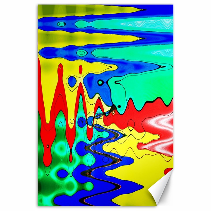 Bright Colours Abstract Canvas 24  x 36 