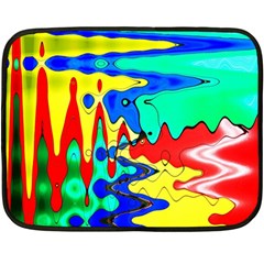 Bright Colours Abstract Double Sided Fleece Blanket (mini)  by Simbadda