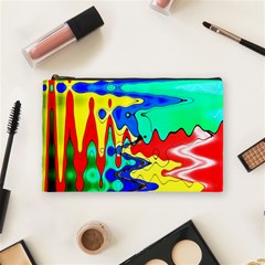 Bright Colours Abstract Cosmetic Bag (medium)  by Simbadda