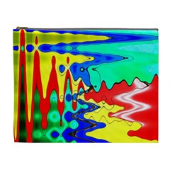 Bright Colours Abstract Cosmetic Bag (xl) by Simbadda