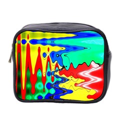 Bright Colours Abstract Mini Toiletries Bag 2-side by Simbadda