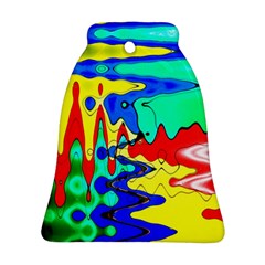 Bright Colours Abstract Bell Ornament (two Sides) by Simbadda