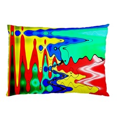 Bright Colours Abstract Pillow Case (two Sides) by Simbadda