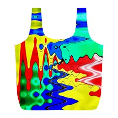 Bright Colours Abstract Full Print Recycle Bags (l)  by Simbadda