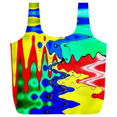 Bright Colours Abstract Full Print Recycle Bags (l)  by Simbadda