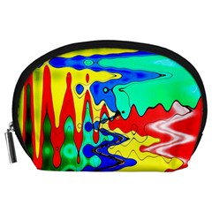 Bright Colours Abstract Accessory Pouches (large)  by Simbadda