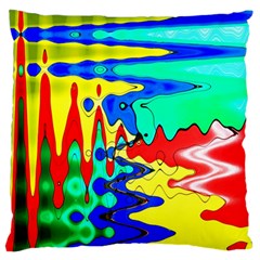 Bright Colours Abstract Standard Flano Cushion Case (one Side) by Simbadda