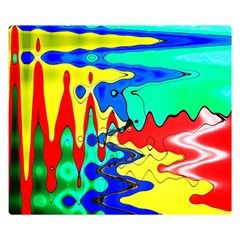 Bright Colours Abstract Double Sided Flano Blanket (small)  by Simbadda