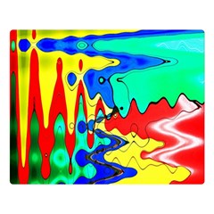 Bright Colours Abstract Double Sided Flano Blanket (large)  by Simbadda