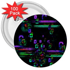 Digital Painting Colorful Colors Light 3  Buttons (100 Pack)  by Simbadda