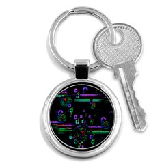 Digital Painting Colorful Colors Light Key Chains (round)  by Simbadda