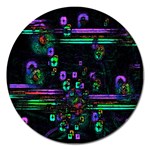 Digital Painting Colorful Colors Light Magnet 5  (Round) Front