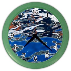 Colorful Reflections In Water Color Wall Clocks by Simbadda