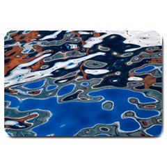 Colorful Reflections In Water Large Doormat  by Simbadda