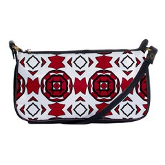 Seamless Abstract Pattern With Red Elements Background Shoulder Clutch Bags by Simbadda