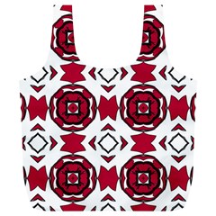 Seamless Abstract Pattern With Red Elements Background Full Print Recycle Bags (l) 