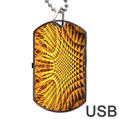 Patterned Wallpapers Dog Tag Usb Flash (two Sides)