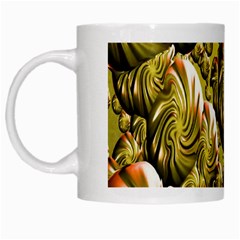 Melting Gold Drops Brighten Version Abstract Pattern Revised Edition White Mugs by Simbadda