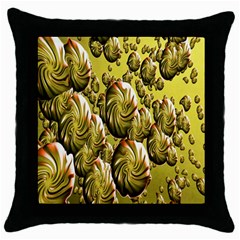 Melting Gold Drops Brighten Version Abstract Pattern Revised Edition Throw Pillow Case (black) by Simbadda