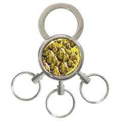 Melting Gold Drops Brighten Version Abstract Pattern Revised Edition 3-ring Key Chains by Simbadda