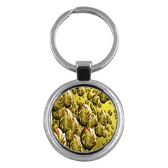 Melting Gold Drops Brighten Version Abstract Pattern Revised Edition Key Chains (round)  by Simbadda