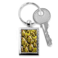 Melting Gold Drops Brighten Version Abstract Pattern Revised Edition Key Chains (rectangle)  by Simbadda