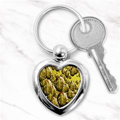 Melting Gold Drops Brighten Version Abstract Pattern Revised Edition Key Chains (heart)  by Simbadda