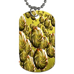 Melting Gold Drops Brighten Version Abstract Pattern Revised Edition Dog Tag (one Side) by Simbadda