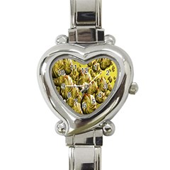 Melting Gold Drops Brighten Version Abstract Pattern Revised Edition Heart Italian Charm Watch by Simbadda