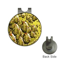 Melting Gold Drops Brighten Version Abstract Pattern Revised Edition Hat Clips With Golf Markers by Simbadda