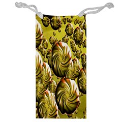 Melting Gold Drops Brighten Version Abstract Pattern Revised Edition Jewelry Bag by Simbadda