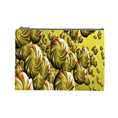 Melting Gold Drops Brighten Version Abstract Pattern Revised Edition Cosmetic Bag (large)  by Simbadda