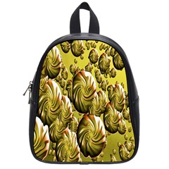 Melting Gold Drops Brighten Version Abstract Pattern Revised Edition School Bags (small)  by Simbadda