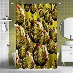 Melting Gold Drops Brighten Version Abstract Pattern Revised Edition Shower Curtain 48  X 72  (small)  by Simbadda