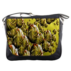 Melting Gold Drops Brighten Version Abstract Pattern Revised Edition Messenger Bags by Simbadda