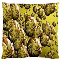 Melting Gold Drops Brighten Version Abstract Pattern Revised Edition Large Cushion Case (one Side) by Simbadda