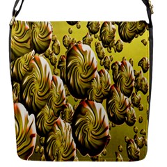 Melting Gold Drops Brighten Version Abstract Pattern Revised Edition Flap Messenger Bag (s) by Simbadda